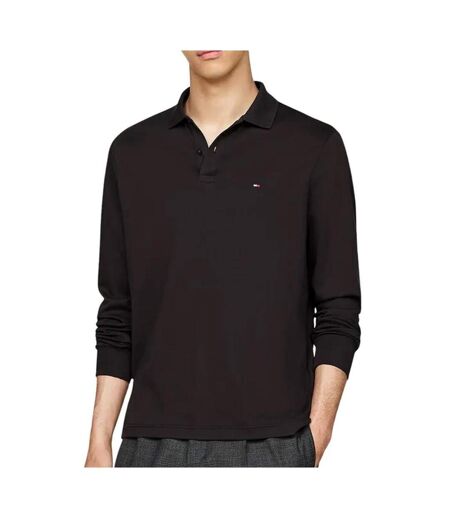 Polo Manches Longues Noir Homme Tommy Hilfiger Liquid - L