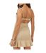 Womens/ladies Mini Sweetheart Slim Slip Dress Sand Brave Soul-3