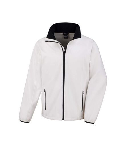 Result Core Mens Printable Soft Shell Jacket (White/Black)