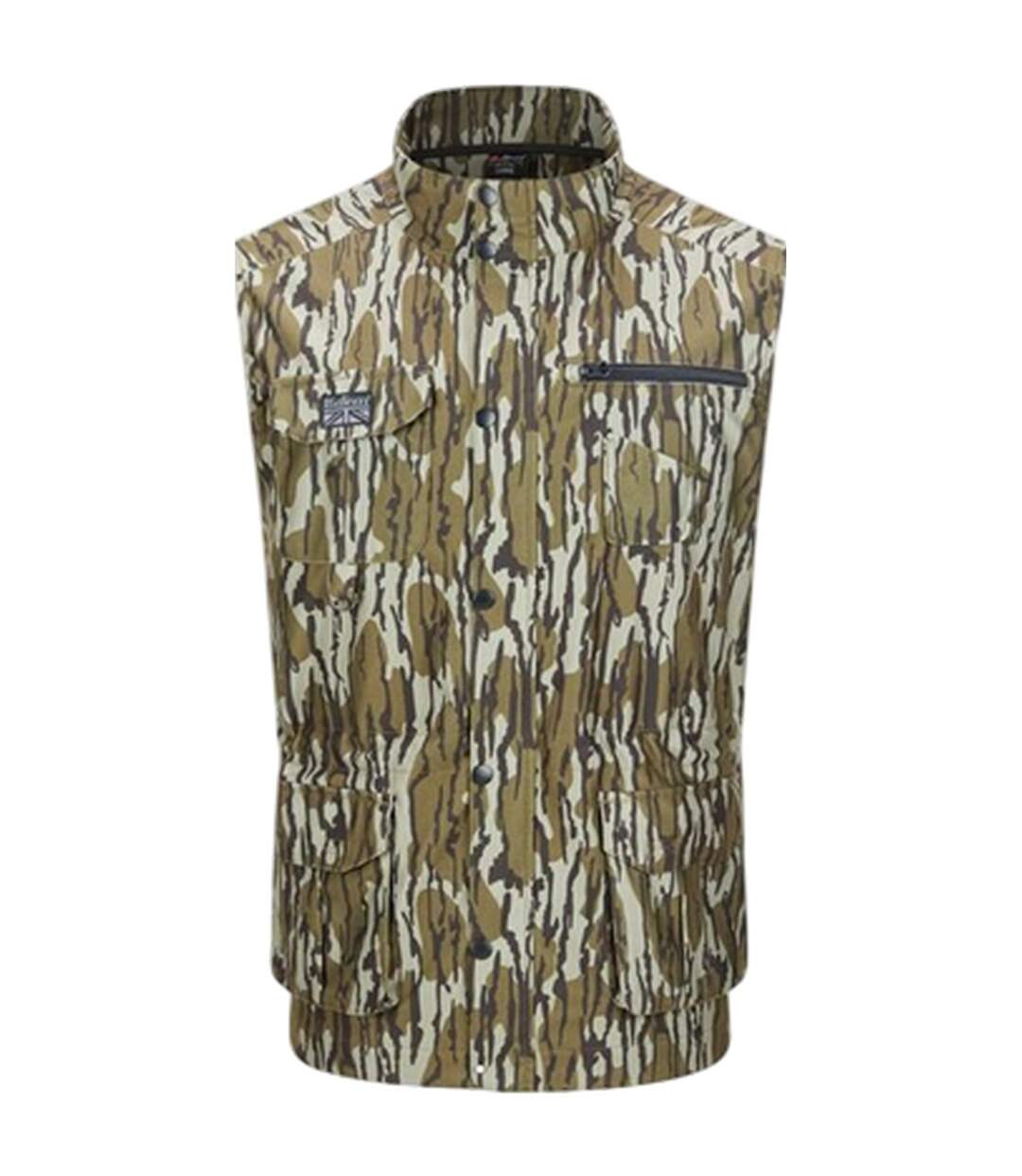 Veste Sans Manches Motif/style Camouflage Homme Kaki Diem-1