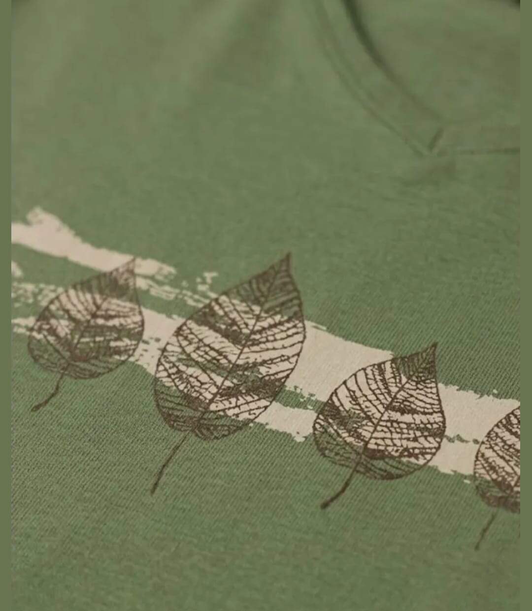 Mayflower NERVAL4 : Tee-shirt femme manches longues vert olive avec petit col V-4