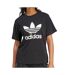T-shirt noir femme adidas boxy-1