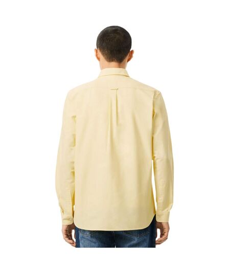 Womens/ladies poplin oversized shirt yellow Lacoste