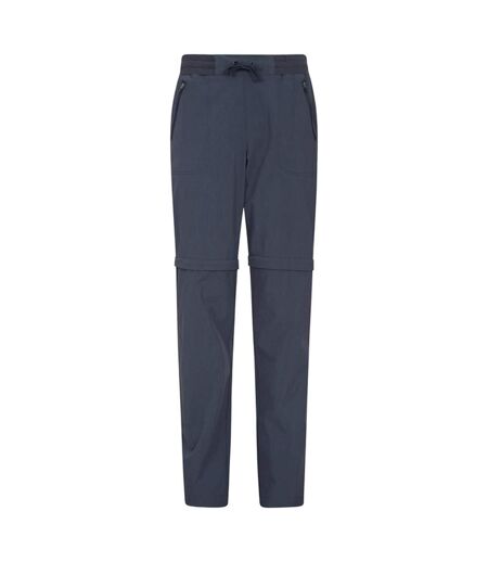 Womens/ladies Explorer Zip-off Hiking Trousers Navy Mountain Warehouse