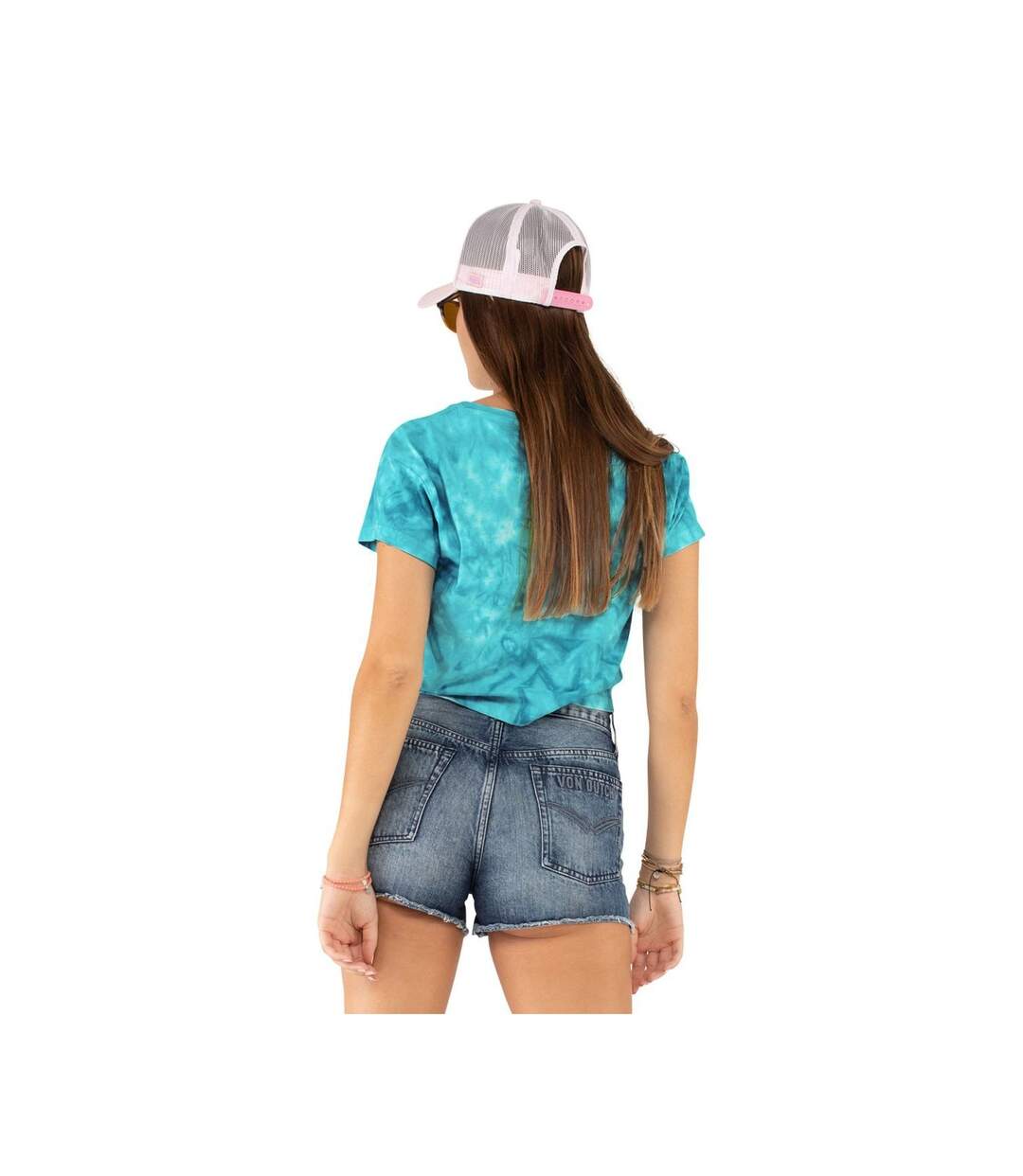 Crop top Tie and Dye femme en coton Tika Vondutch-3