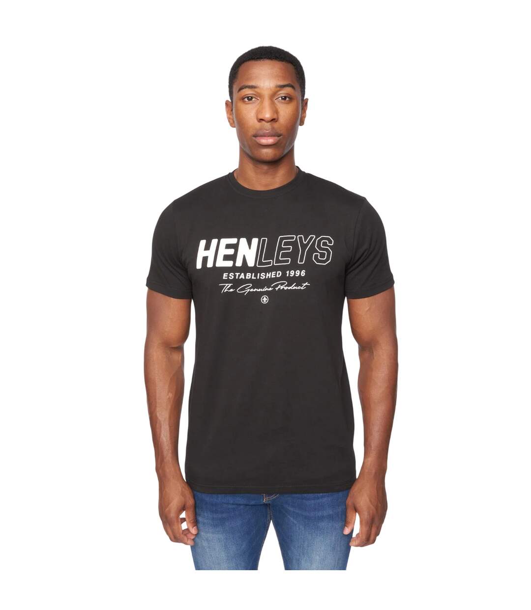 Mens melvern t-shirt black Henleys