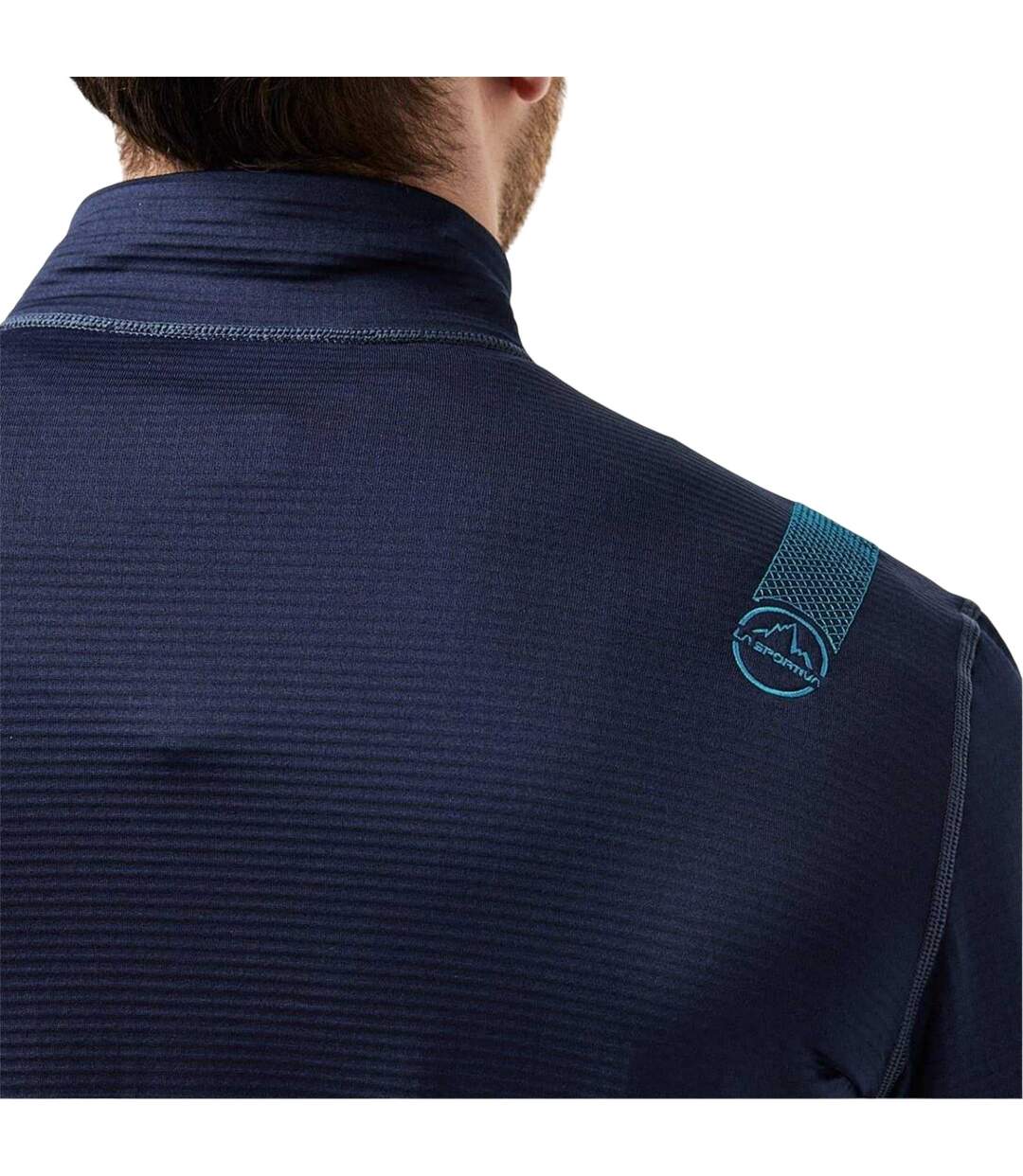 Mens Patterned Fleece Jacket Deep Sea La Sportiva-4
