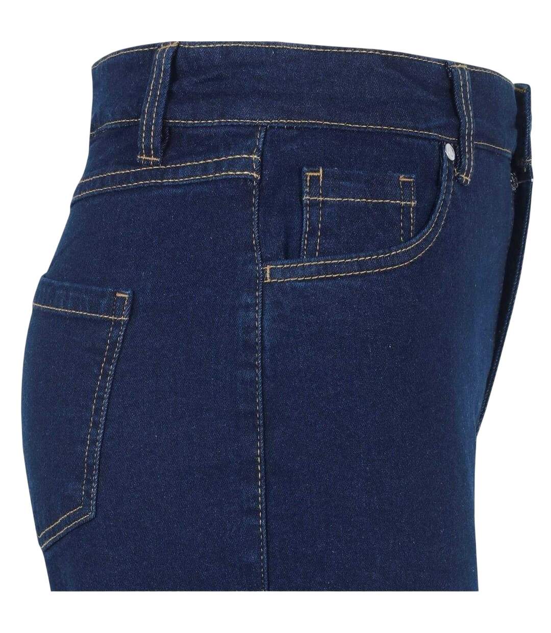 Short En Jean Femme Bleu Foncé Be You-4