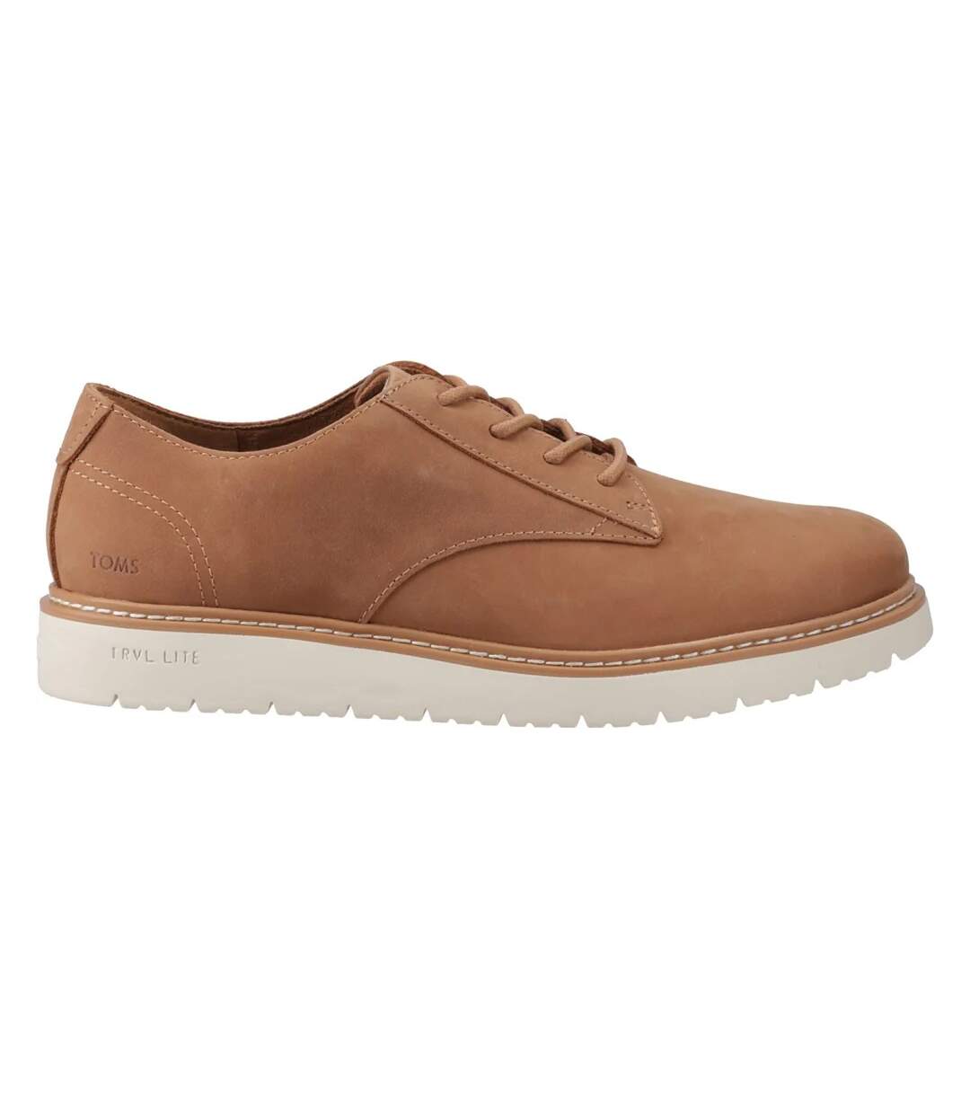 Mens Navi Trvl Lite Oxford Leather Trainers Tan Toms-4