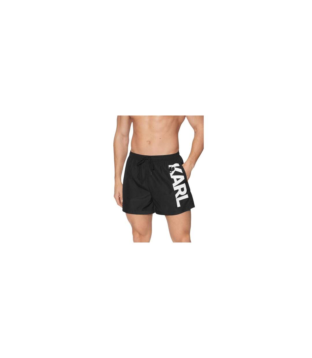 Short De Bain Motif/style Logo Homme Noir Karl Lagerfeld-1
