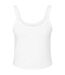 Womens/ladies Plain Micro-rib Spaghetti Strap Tank Top White Bella + Canvas-1