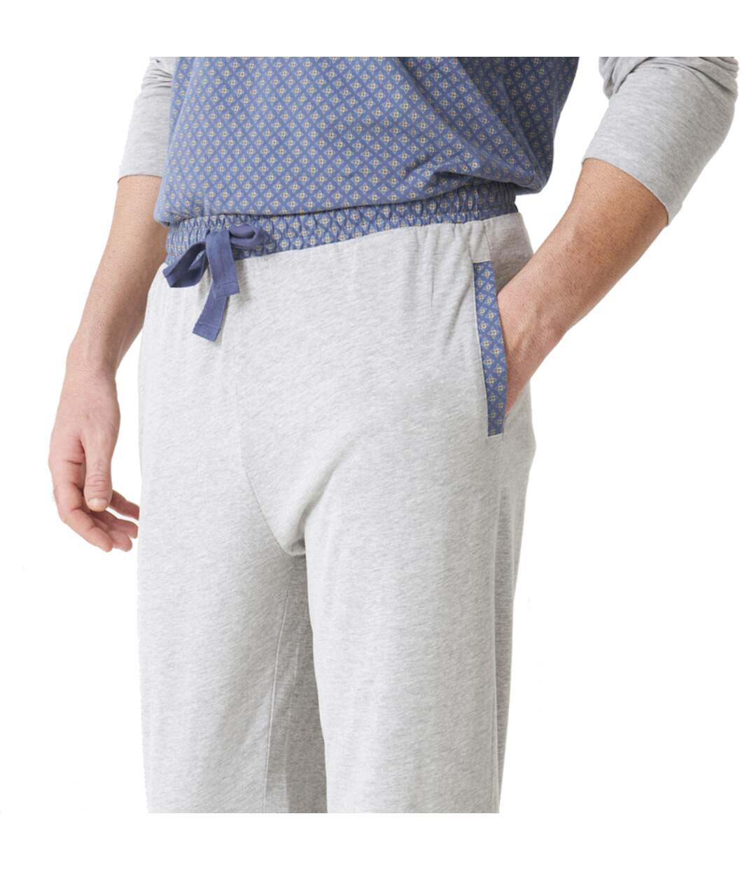 JJB9 Men's Long Sleeve Cotton Pajamas-2