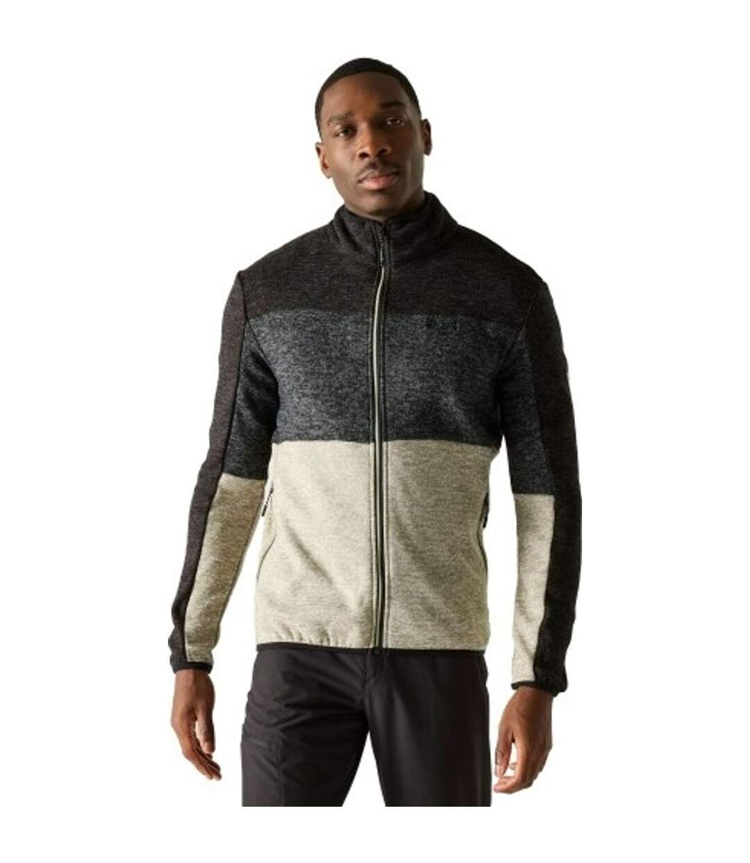 Haut Polaire Elram Homme Blanc Cassé Gris Foncé Noir Regatta-1
