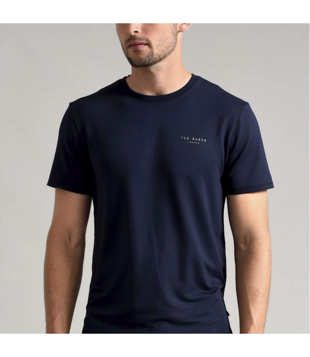 Mens Short Sleeve Luxury Pyjama Top Loungewear T-Shirt-4