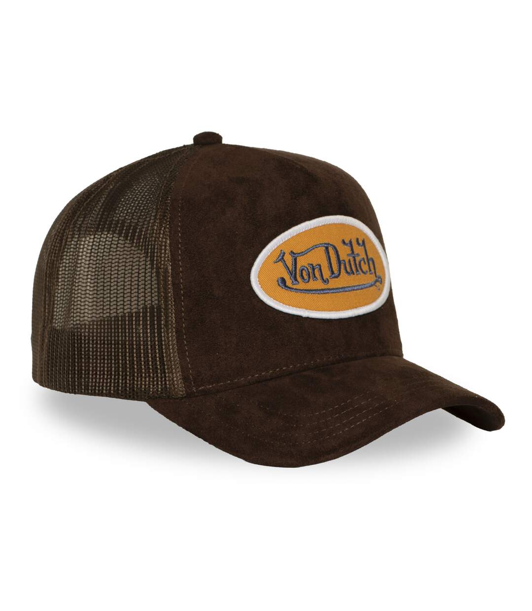 Casquette trucker filet en suédine avec patch Fur Ganache Vondutch-4