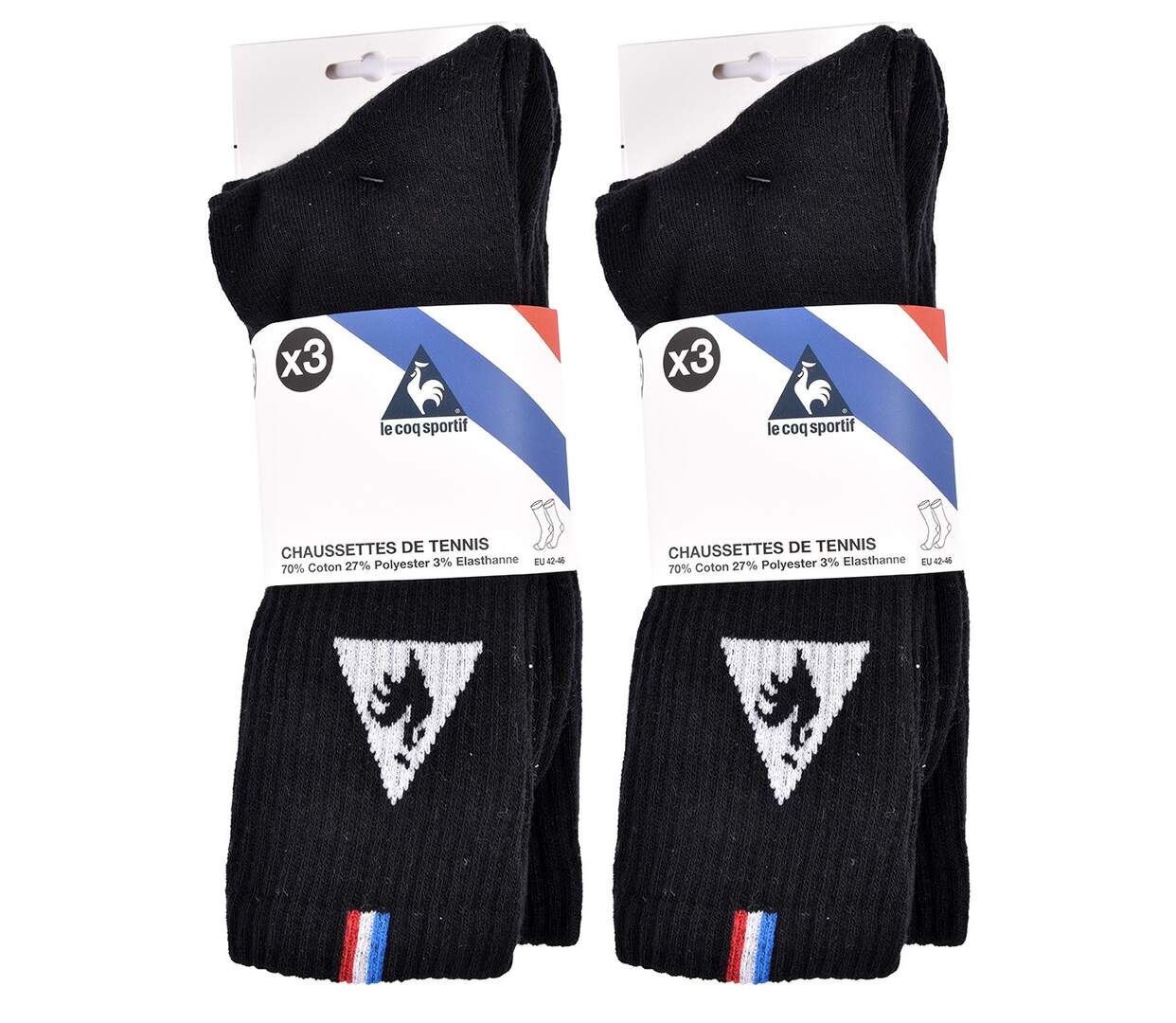Chaussettes Homme LE COQ SPORTIF Pack de 6 9354 NOIR-4