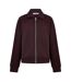 Womens/ladies Valerie Embroidered Logo Bomber Jacket Chocolate 4th & Reckless-2