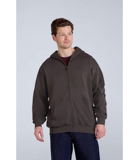 Mens Icon Logo Full Zip Hoodie Khaki Green Animal