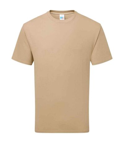 Mens Classic Ringspun Cotton T-shirt Tan Russell