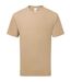 Mens Classic Ringspun Cotton T-shirt Tan Russell-1