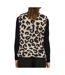 Gilet beige/noir femme only baby teddy-2
