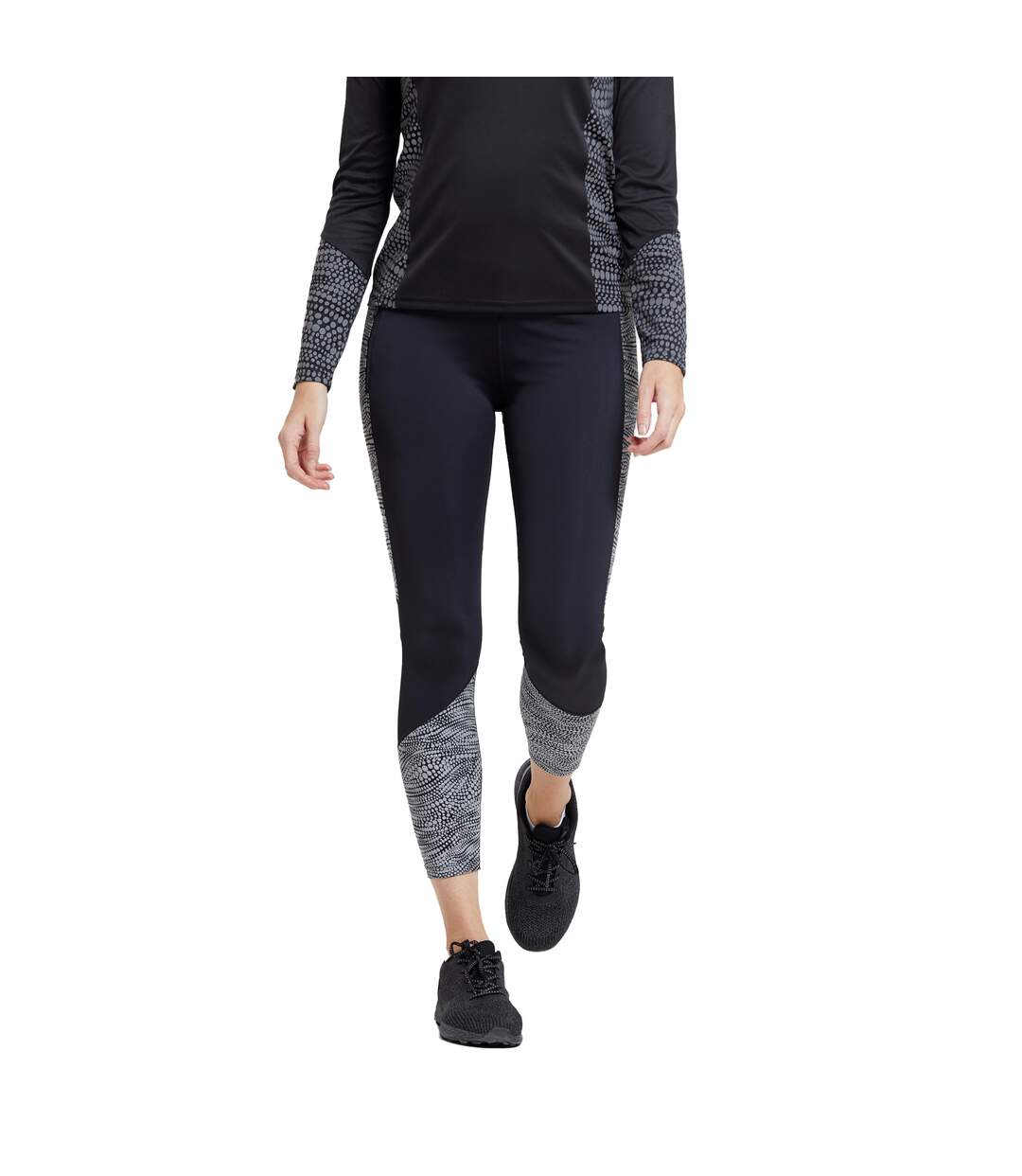 Legging 7/8 pro femme noir Mountain Warehouse-1