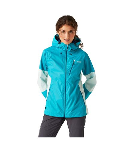 Veste imperméable highton femme bleu tahoe / turquoise délavé Regatta