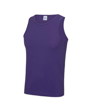 AWDis Just Cool Mens Sports Gym Plain Tank / Vest Top (Purple) - UTRW687