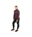 Womens/ladies Elevate Style Cross Neck Jumper Berry Hy-4
