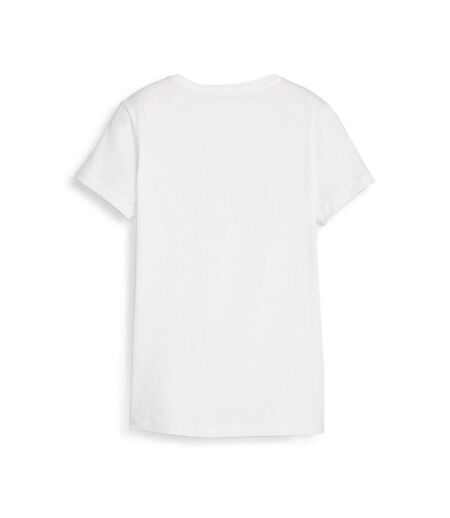 T-shirt blanc/noir femme puma essential - l