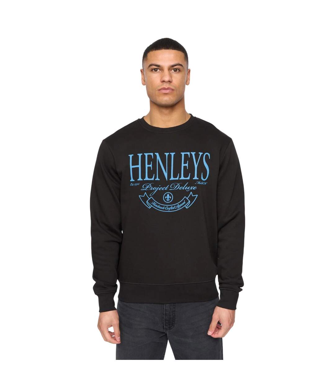 Sweat henbank homme noir Henleys-1