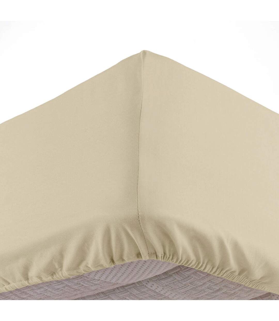 Drap Housse Uni Linella 140x190cm Ivoire-1