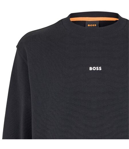Mens Wesmallcrew Logo Sweatshirt Black Boss