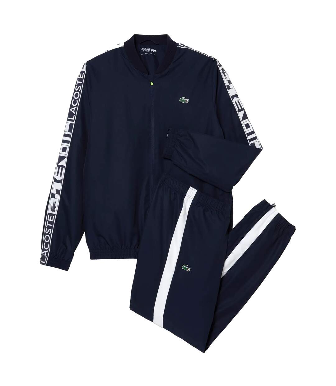 Mens Stripe Logo Tennis Sweatsuit Navy Lacoste-1