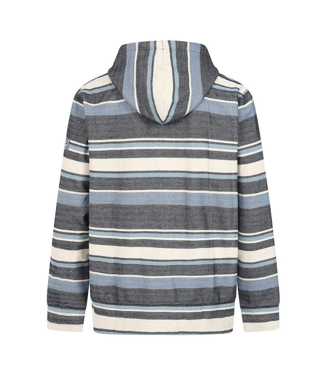 Veste À Capuche Motif/style Texturé Homme Bleu Marine Lazy Jacks-2