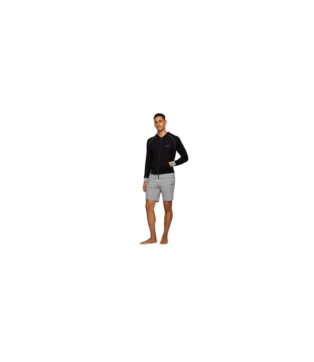 Mens Regular Jersey Shorts Medium Grey Boss-1