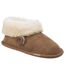 Cotswold Womens/Ladies Wotton Sheepskin Soft Leather Booties (Chestnut) - UTFS4940