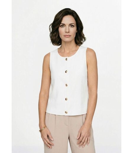 Gilet sans manches boutons dorés