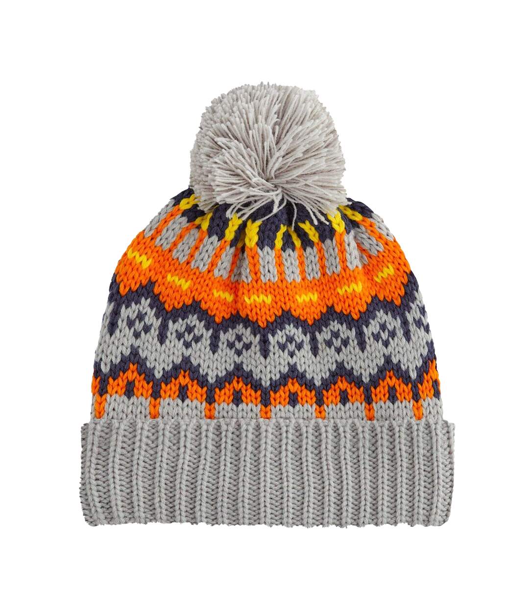 Bonnet Ski Motif/style Rétro Adulte Gris Beechfield-2