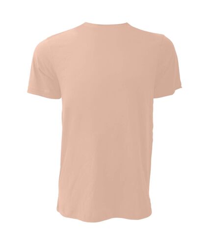 Canvas Unisex Jersey Crew Neck Short Sleeve T-Shirt (Heather Peach) - UTBC163