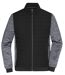 Veste de travail hybride - Homme - JN1866 - noir et gris carbone