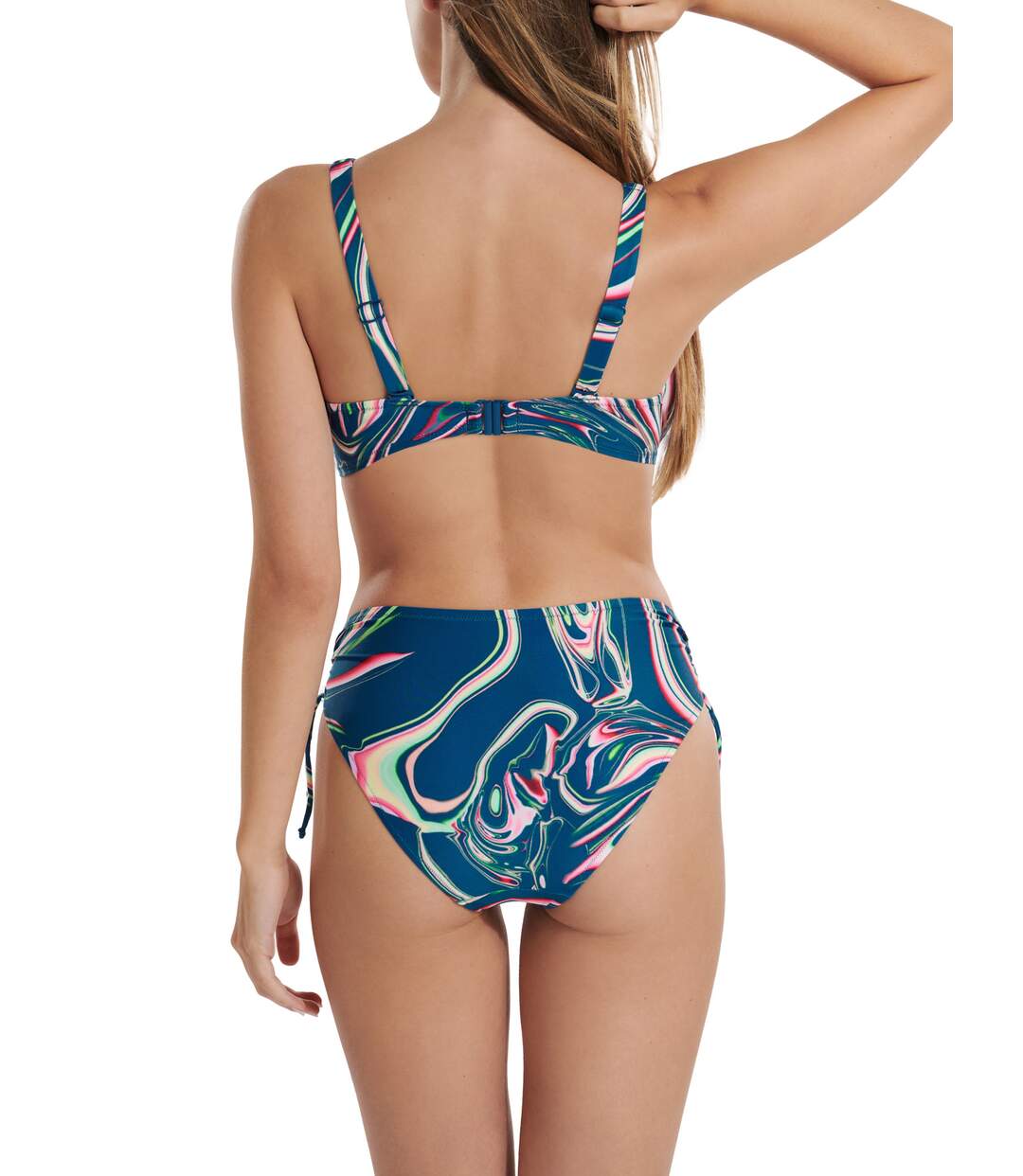 Bas maillot slip de bain taille haute côtés réglables Queensland Lisca-3