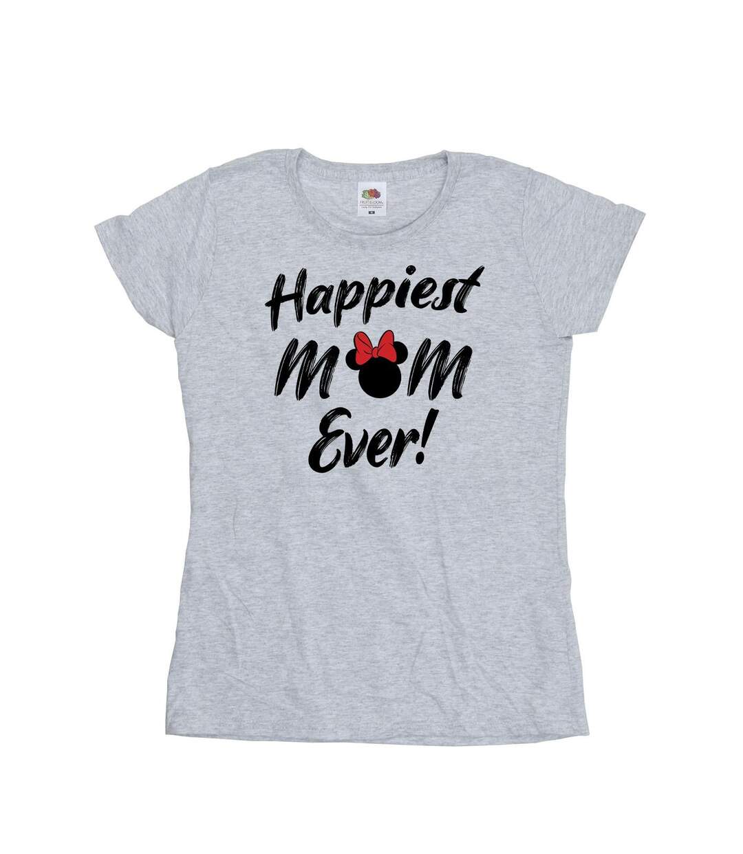 Disney T-shirt en coton Femmes/Dames Minnie Mouse Happiest Mom Ever (Gris sportif) - UTBI33674-1