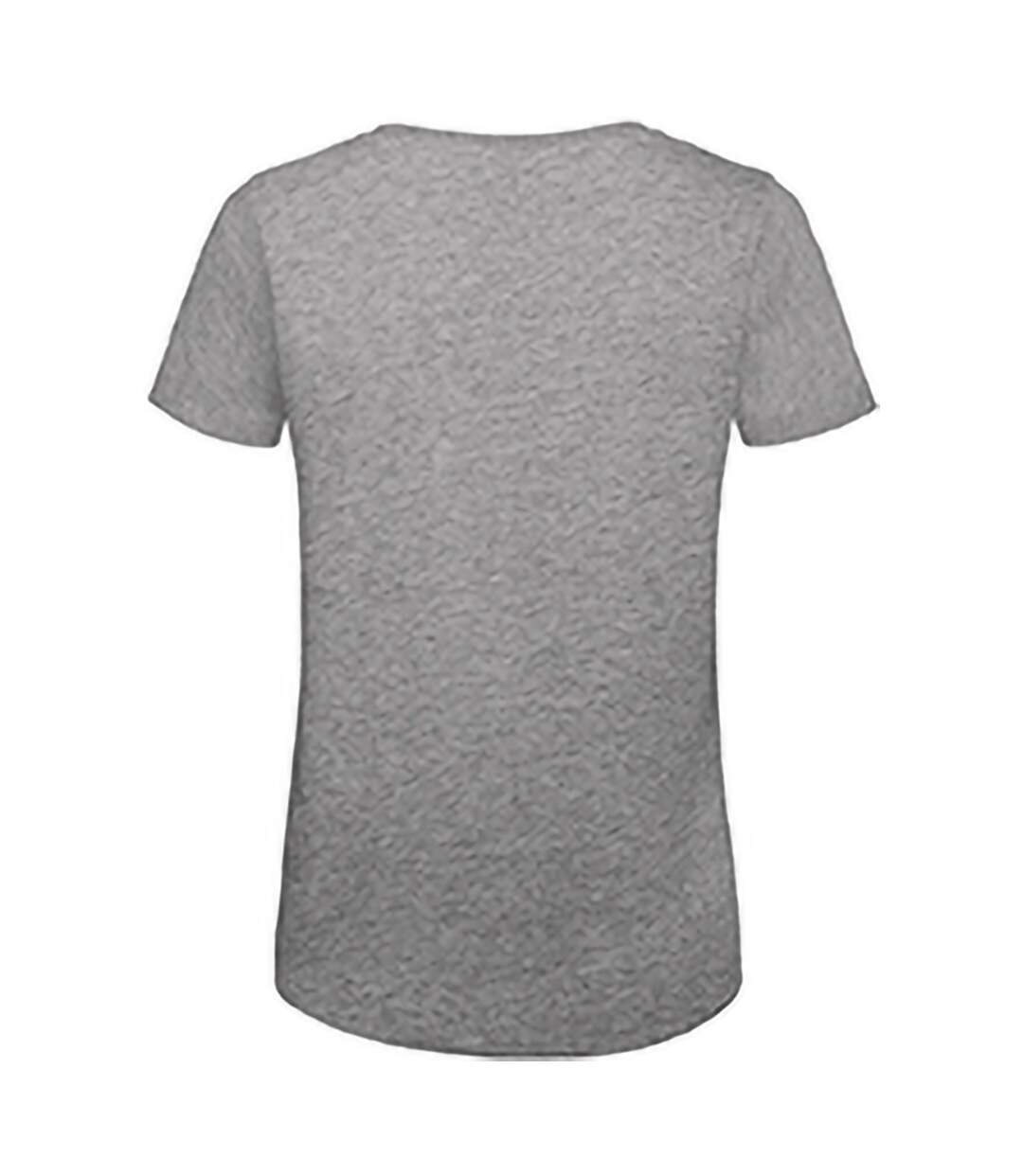 T-shirt en coton bio femme gris sport B&C-2