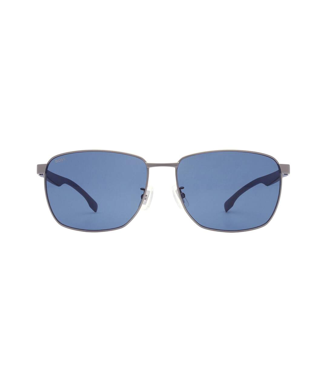 Mens Rectangle Sunglasses One Size Dark Ruthenium Blue Hugo Boss-1