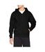 Sweatshirt À Capuche Et Fermeture Zippée Homme Noir Fruit Of The Loom-1