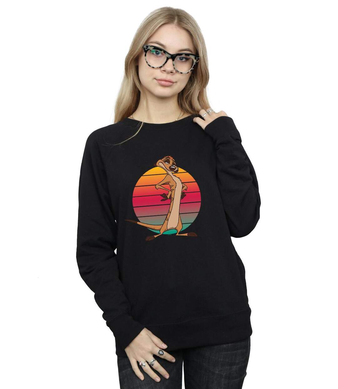 Disney Womens/Ladies The Lion King Timon Sunset Sweatshirt (Noir) - UTBI22082-2