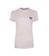 Disney Womens/Ladies Mickey Mouse Face T-Shirt (Pale Pink)
