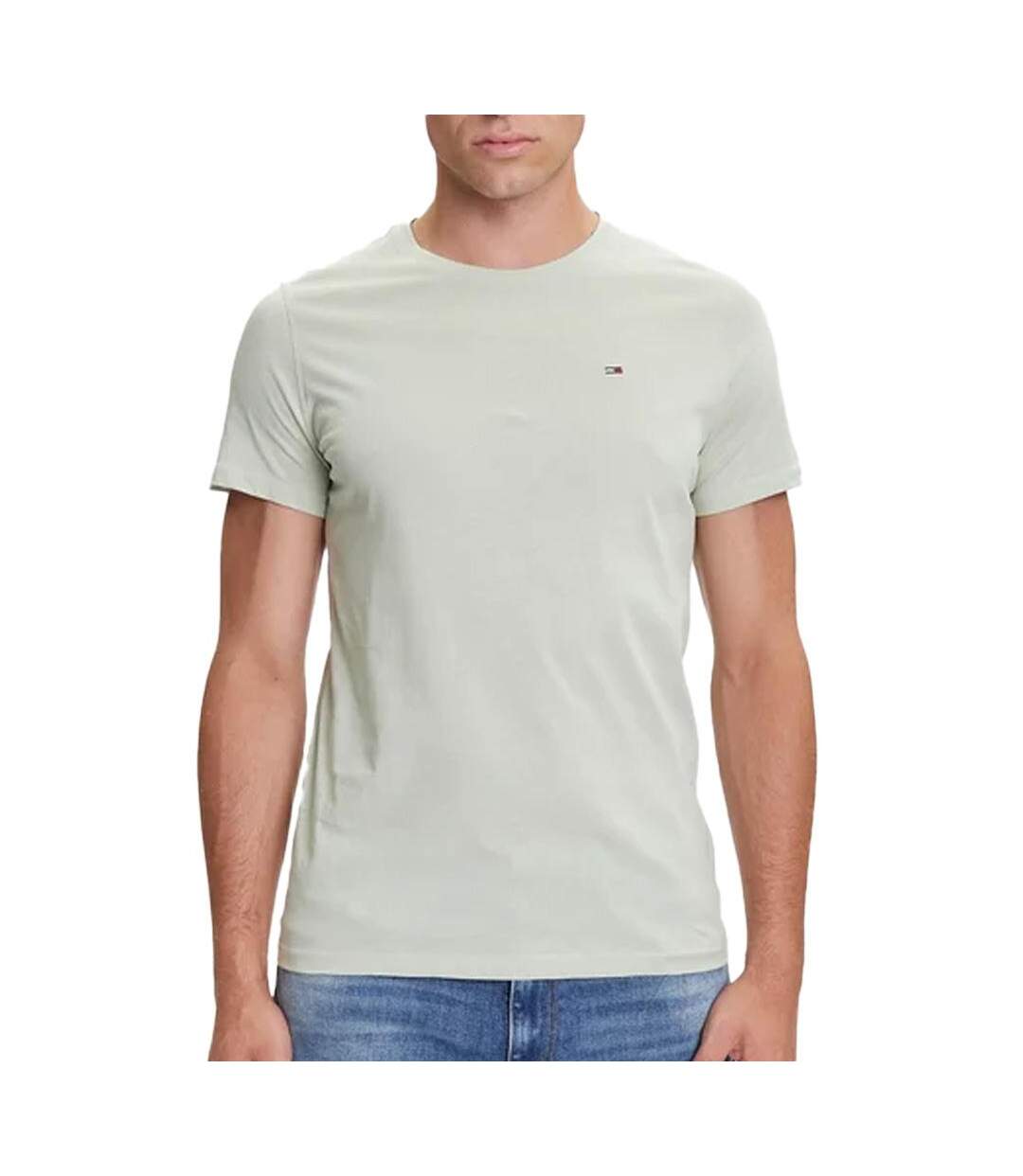 T-shirt vert pale homme tommy hilfiger tjm xslim - 3xl-1
