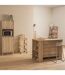 Ilot central 2 portes et 6 niches effet bois naturel ABANA - Beige-3